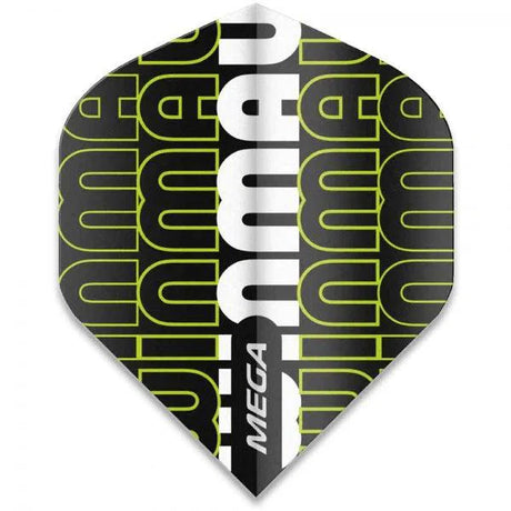Winmau Mega Extra Thick Standard Black & Green Flights