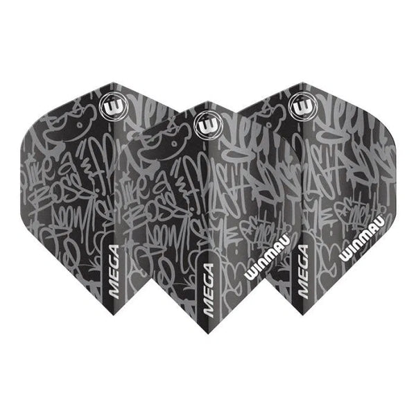 Winmau Mega Standard Black Flights-1-Premier Darts