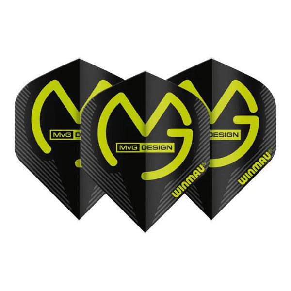 Winmau Mega Standard MvG Black Flights-1-Premier Darts