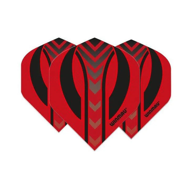 Winmau Mega Standard Red & Black Dart Flights-1-Premier Darts