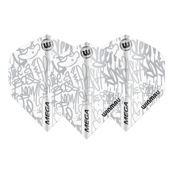Winmau Mega Standard Standard White Flights-1-Premier Darts