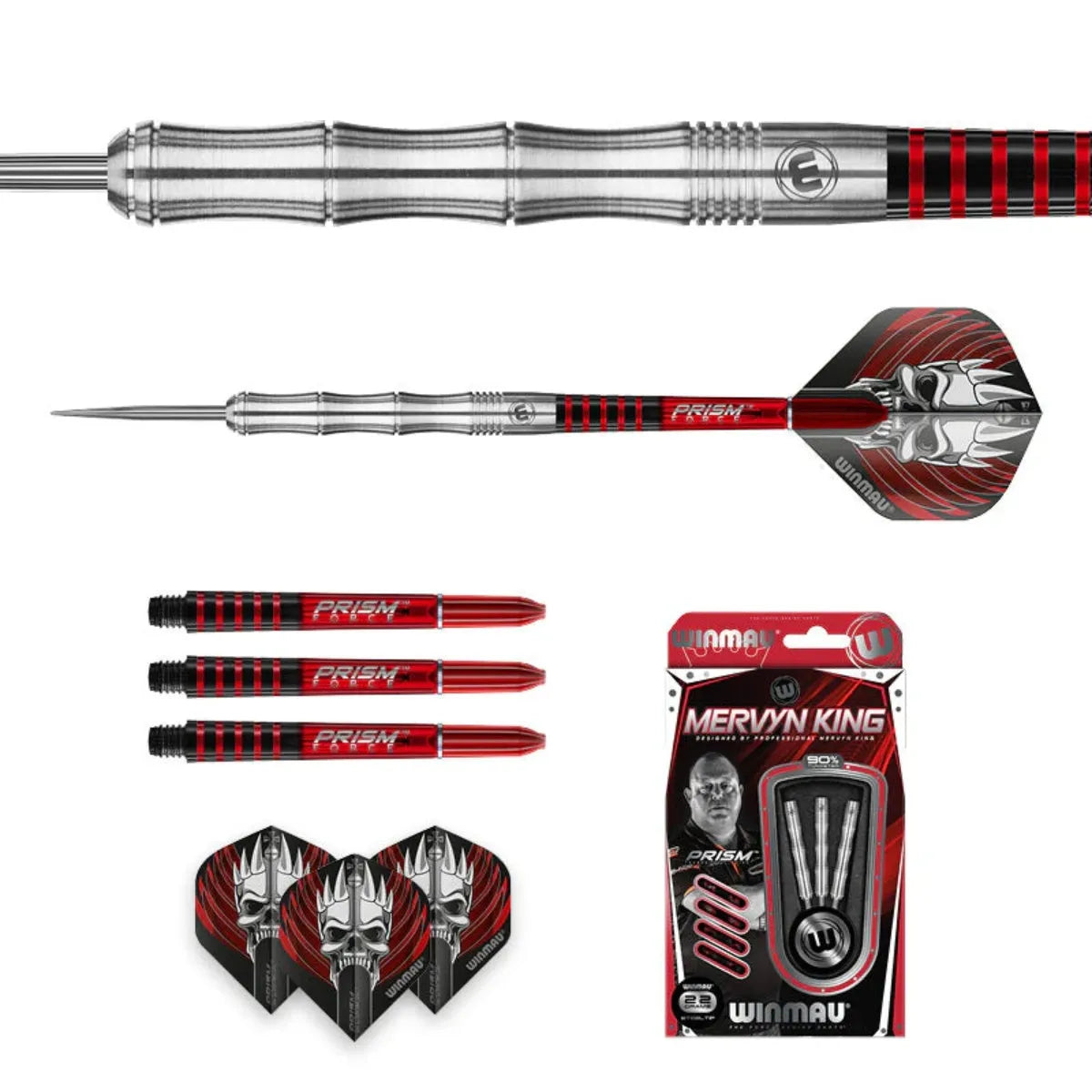 ダーツ DATADART MERVYN KING Steel Tip 22g Winmau Mervyn King 90% Tungsten Alloy Darts – Premier Darts