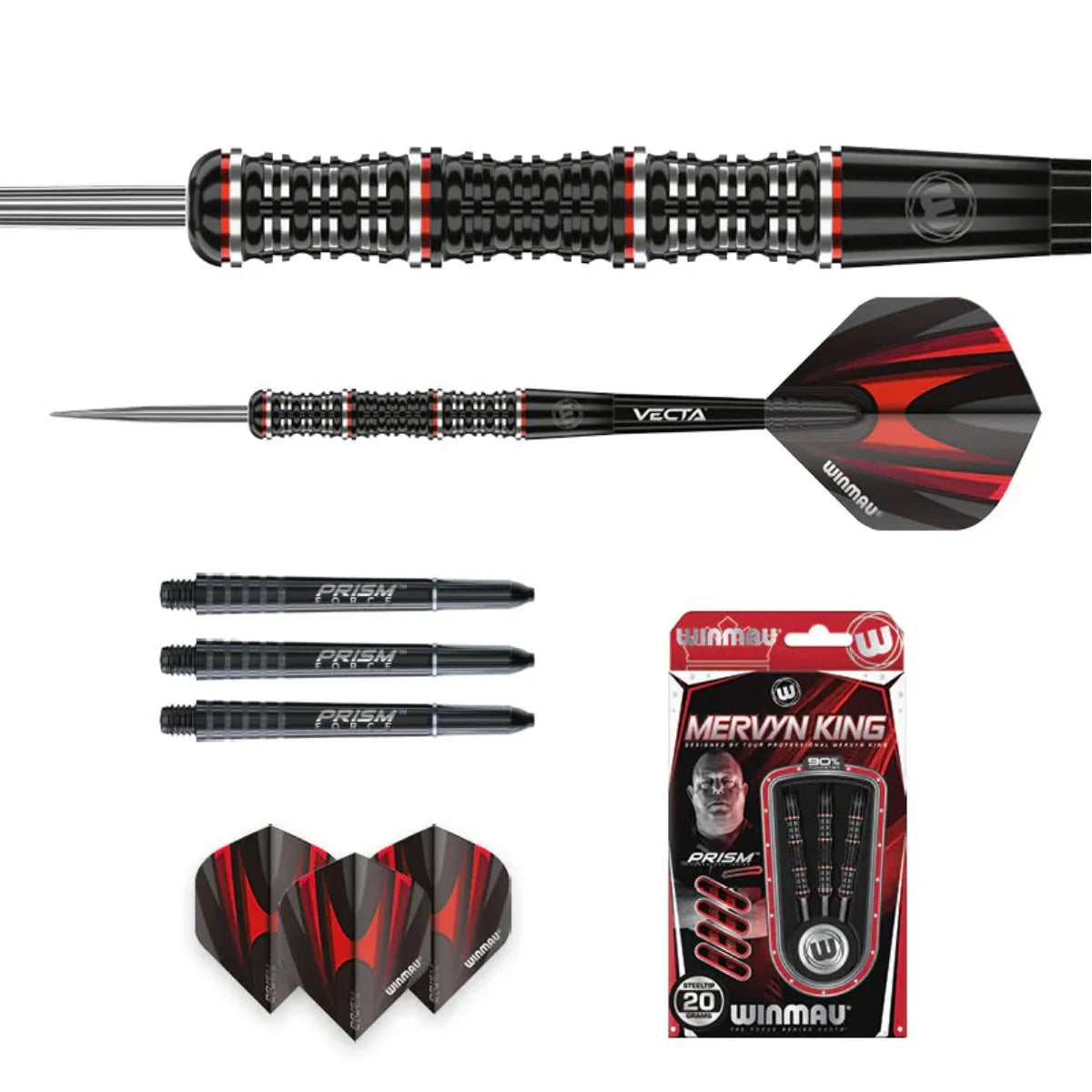 Winmau Mervyn King S.E. 90% Tungsten Steel Tip Darts