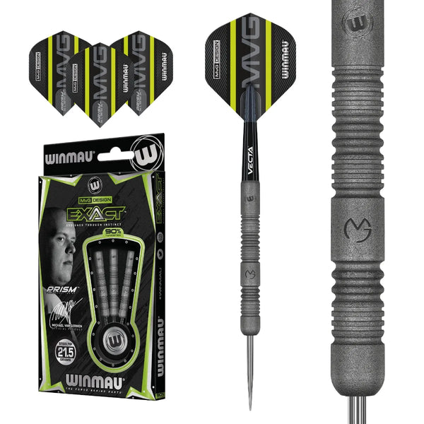Winmau MvG Exact 90% Tungsten Steel Tip Darts-1-21.5 GRAM-Premier Darts
