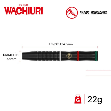 Winmau Peter Wachiuri 90% Tungsten Steel Tip Darts
