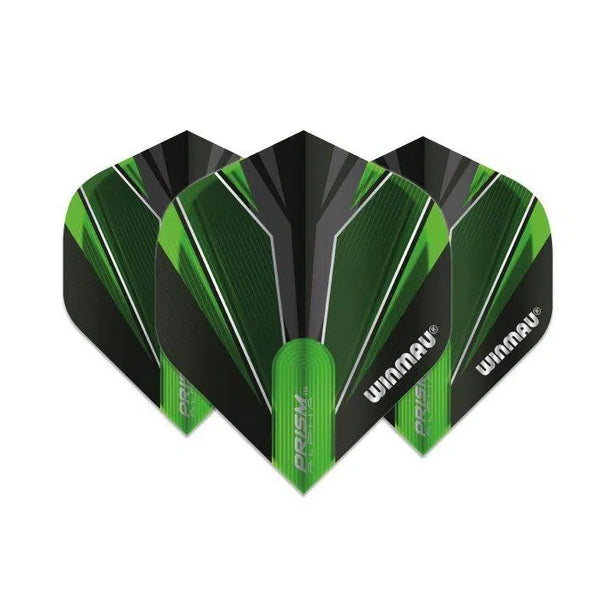 Winmau Prism Alpha Black & Green Extra Thick Dart Flights-1-Premier Darts