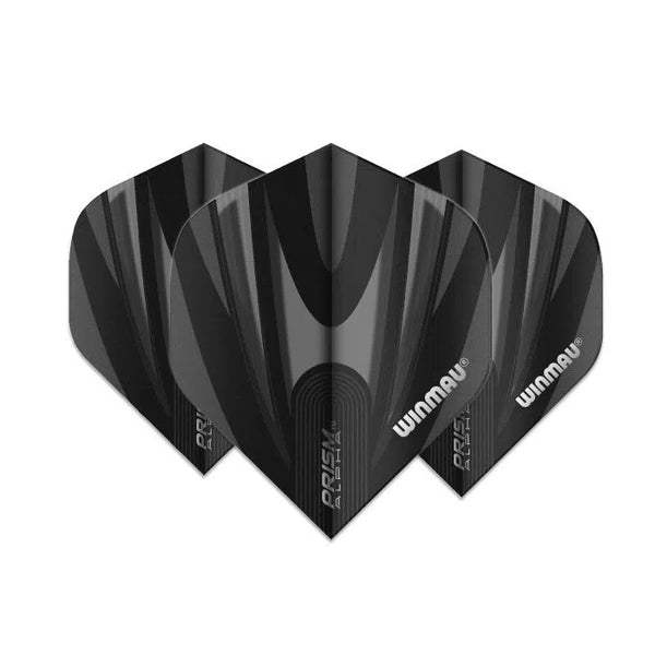 Winmau Prism Alpha Black & Grey Extra Thick Dart Flights-1-Premier Darts