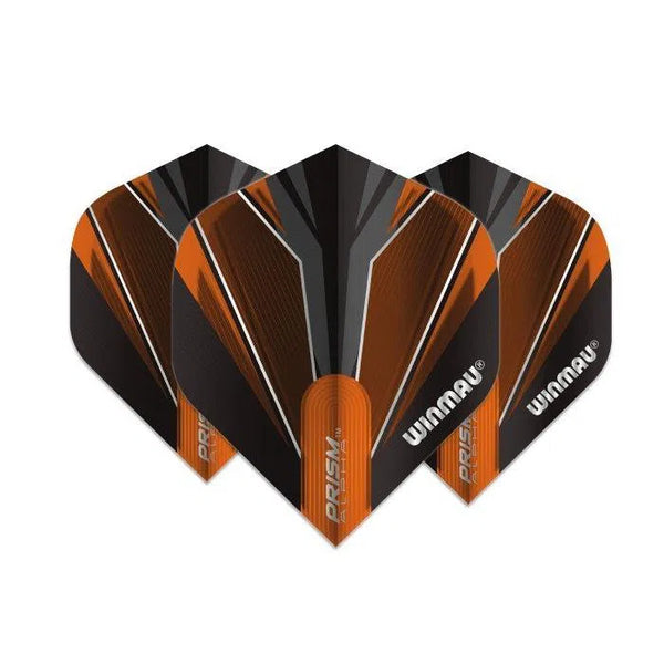 Winmau Prism Alpha Black & Orange Extra Thick Dart Flights-1-Premier Darts