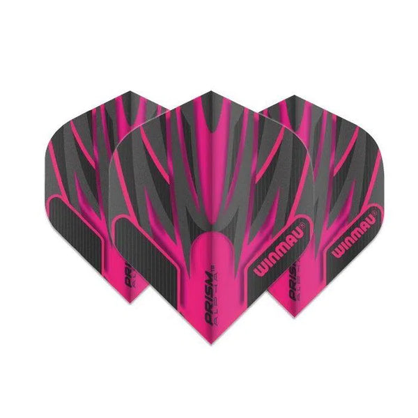 Winmau Prism Alpha Black & Pink Extra Thick Dart Flights-1-Premier Darts