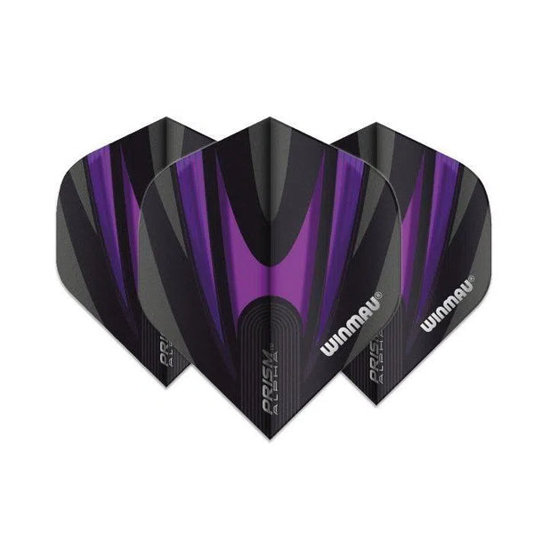 Winmau Prism Alpha Black & Purple Extra Thick Dart Flights-1-Premier Darts