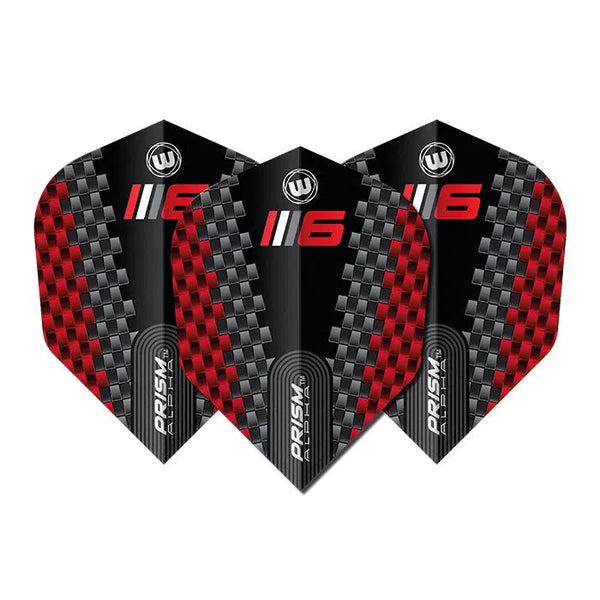 Winmau Prism Alpha Black & Red V6 Dart Flights-1-Premier Darts