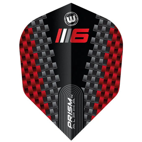 Winmau Prism Alpha Black & Red V6 Dart Flights