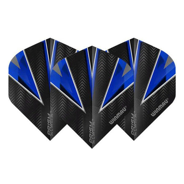Winmau Prism Alpha Extra Thick Standard Black & Blue Flights-1-Premier Darts