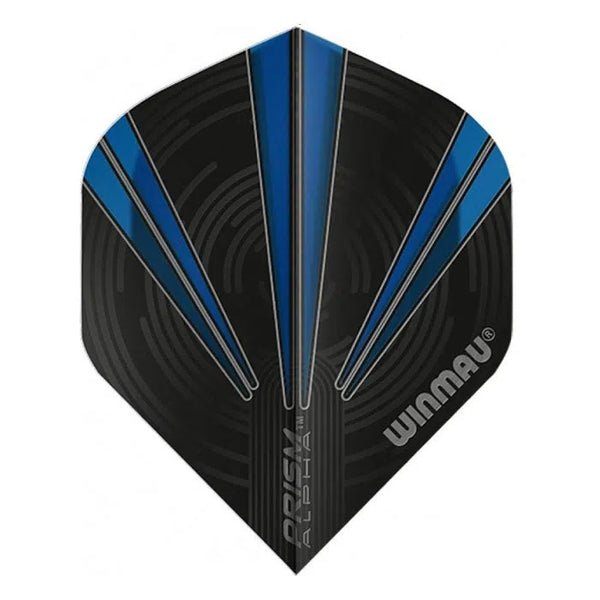 Winmau Prism Alpha Extra Thick Standard Black & Blue Flights-1-Premier Darts