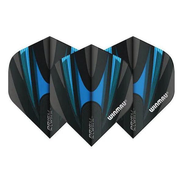 Winmau Prism Alpha Extra Thick Standard Black & Blue Flights-1-Premier Darts