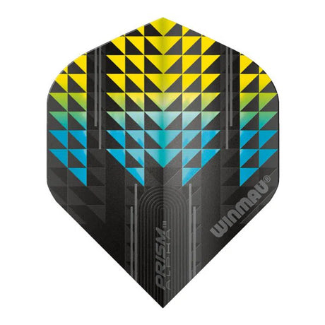 Winmau Prism Alpha Extra Thick Standard Black & Blue & Yellow Flights
