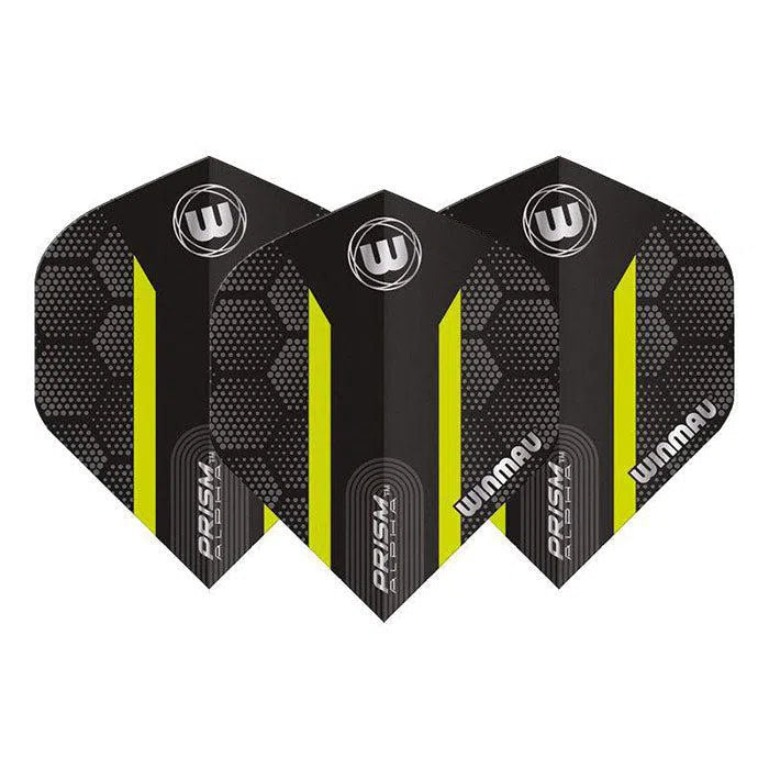 Winmau Prism Alpha Extra Thick Standard Black & Green Flights