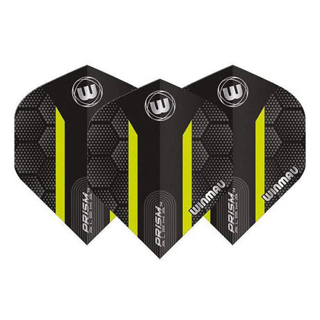 Winmau Prism Alpha Extra Thick Standard Black & Green Flights
