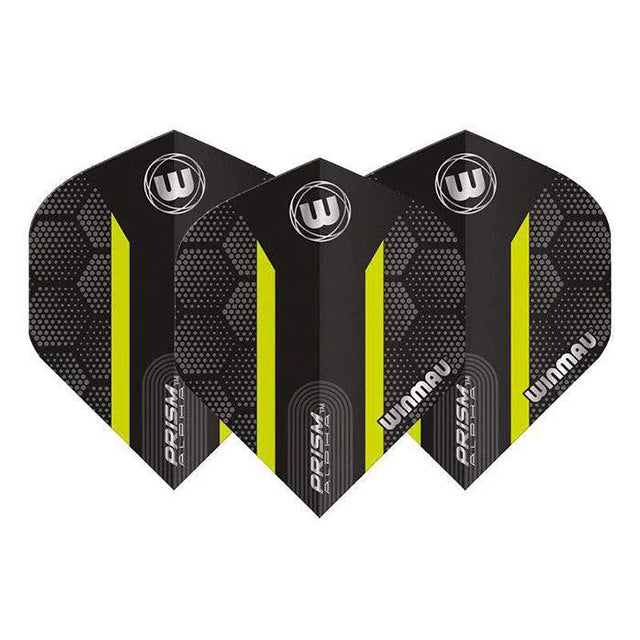 Winmau Prism Alpha Extra Thick Standard Black & Green Flights