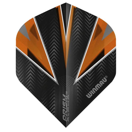 Winmau Prism Alpha Extra Thick Standard Black & Orange Flights