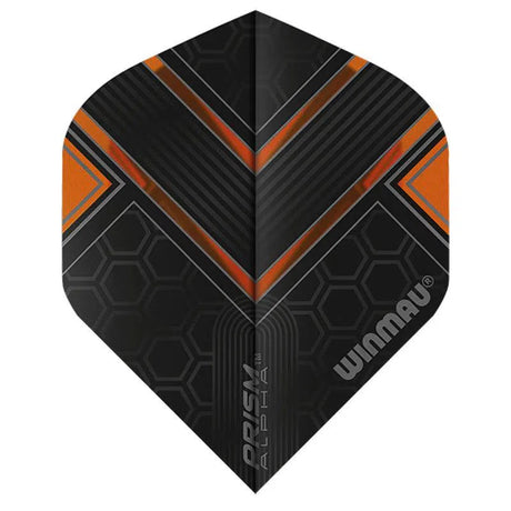 Winmau Prism Alpha Extra Thick Standard Black & Orange Flights