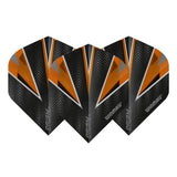 Winmau Prism Alpha Extra Thick Standard Black & Orange Flights