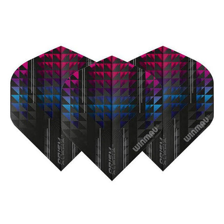 Winmau Prism Alpha Extra Thick Standard Black & Pink & Blue Flights