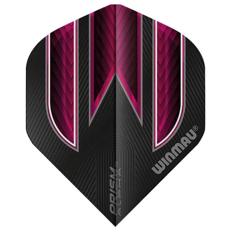 Winmau Prism Alpha Extra Thick Standard Black & Pink Flights