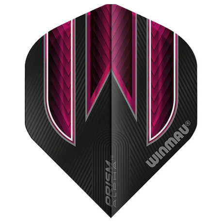 Winmau Prism Alpha Extra Thick Standard Black & Pink Flights