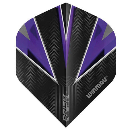 Winmau Prism Alpha Extra Thick Standard Black & Purple Flights