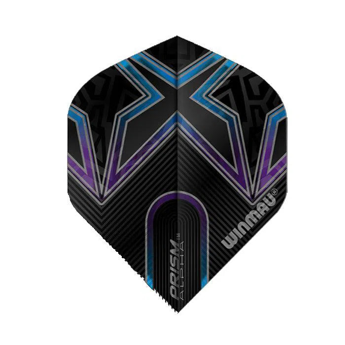 Winmau Prism Alpha Extra Thick Standard Black & Purple Flights