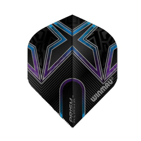 Winmau Prism Alpha Extra Thick Standard Black & Purple Flights