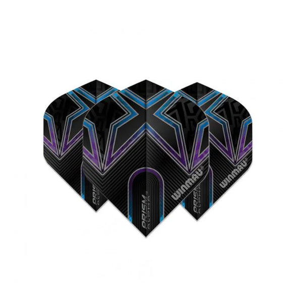 Winmau Prism Alpha Extra Thick Standard Black & Purple Flights-1-Premier Darts