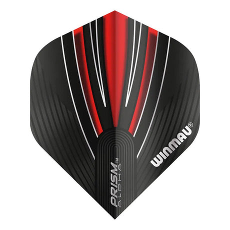 Winmau Prism Alpha Extra Thick Standard Black & Red Flights