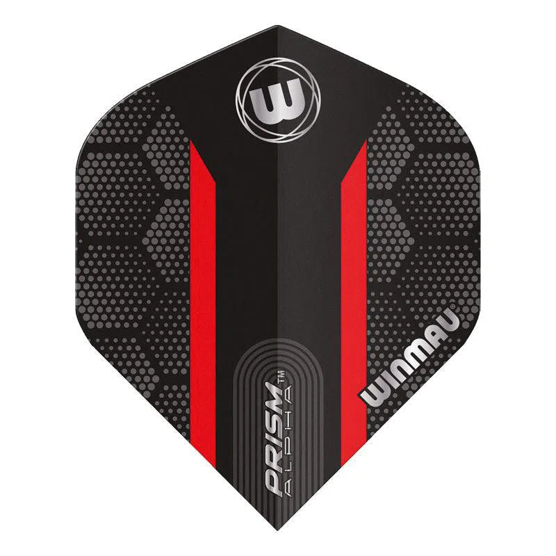 Winmau Prism Alpha Extra Thick Standard Black & Red Flights