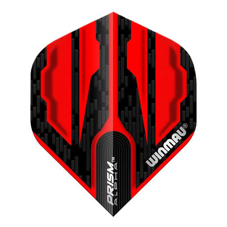 Winmau Prism Alpha Extra Thick Standard Black & Red Flights