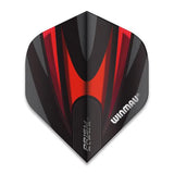 Winmau Prism Alpha Extra Thick Standard Black & Red Flights