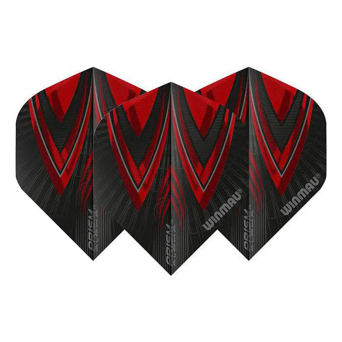 Winmau Prism Alpha Extra Thick Standard Black & Red Flights