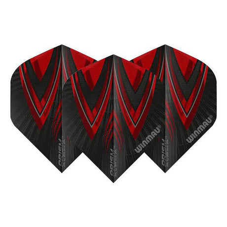 Winmau Prism Alpha Extra Thick Standard Black & Red Flights