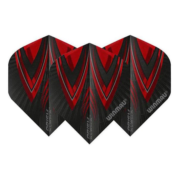 Winmau Prism Alpha Extra Thick Standard Black & Red Flights-1-Premier Darts