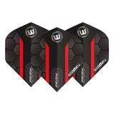 Winmau Prism Alpha Extra Thick Standard Black & Red Flights