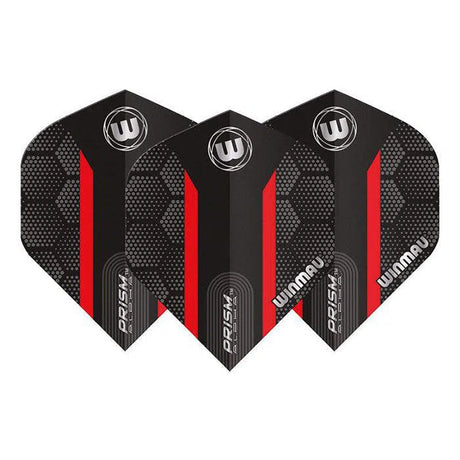 Winmau Prism Alpha Extra Thick Standard Black & Red Flights