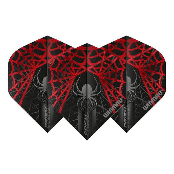 Winmau Prism Alpha Extra Thick Standard Black, Red Flights-1-Premier Darts