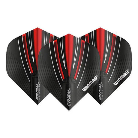 Winmau Prism Alpha Extra Thick Standard Black & Red Flights