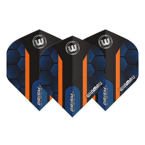 Winmau Prism Alpha Extra Thick Standard Blue & Orange Flights-1-Premier Darts
