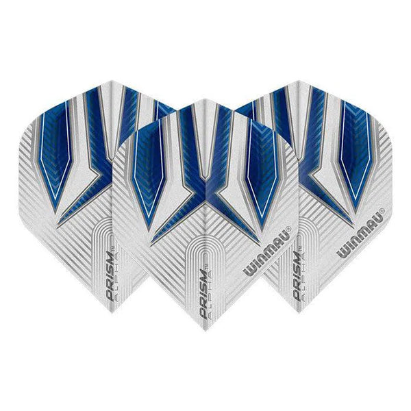 Winmau Prism Alpha Extra Thick Standard Blue & White Flights-1-Premier Darts