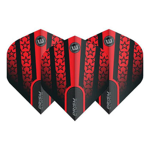 Winmau Prism Alpha Extra Thick Standard Red & Black Flights-1-Premier Darts