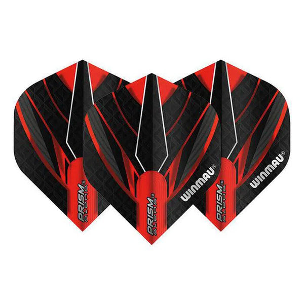 Winmau Prism Alpha Extra Thick Standard Red & Black Flights-1-Premier Darts