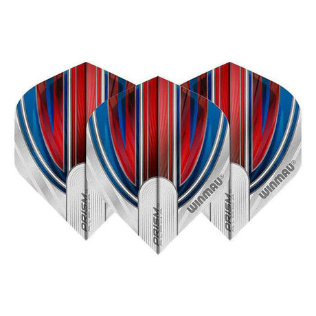 Winmau Prism Alpha Extra Thick Standard Red & White & Blue Flights