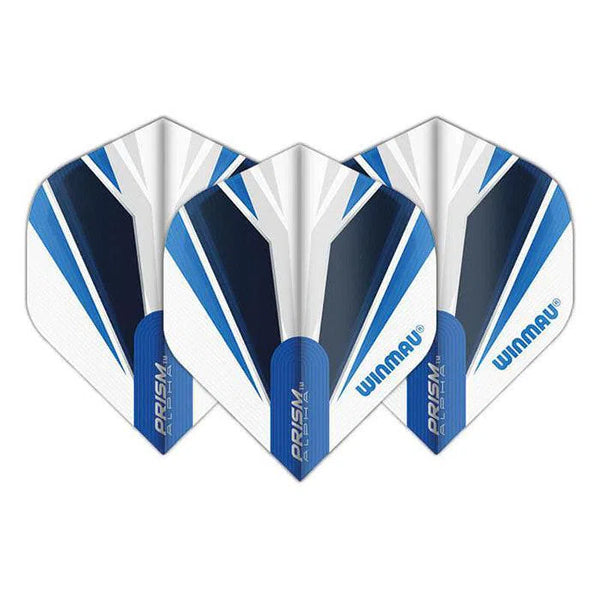 Winmau Prism Alpha Extra Thick Standard White & Blue Flights-1-Premier Darts